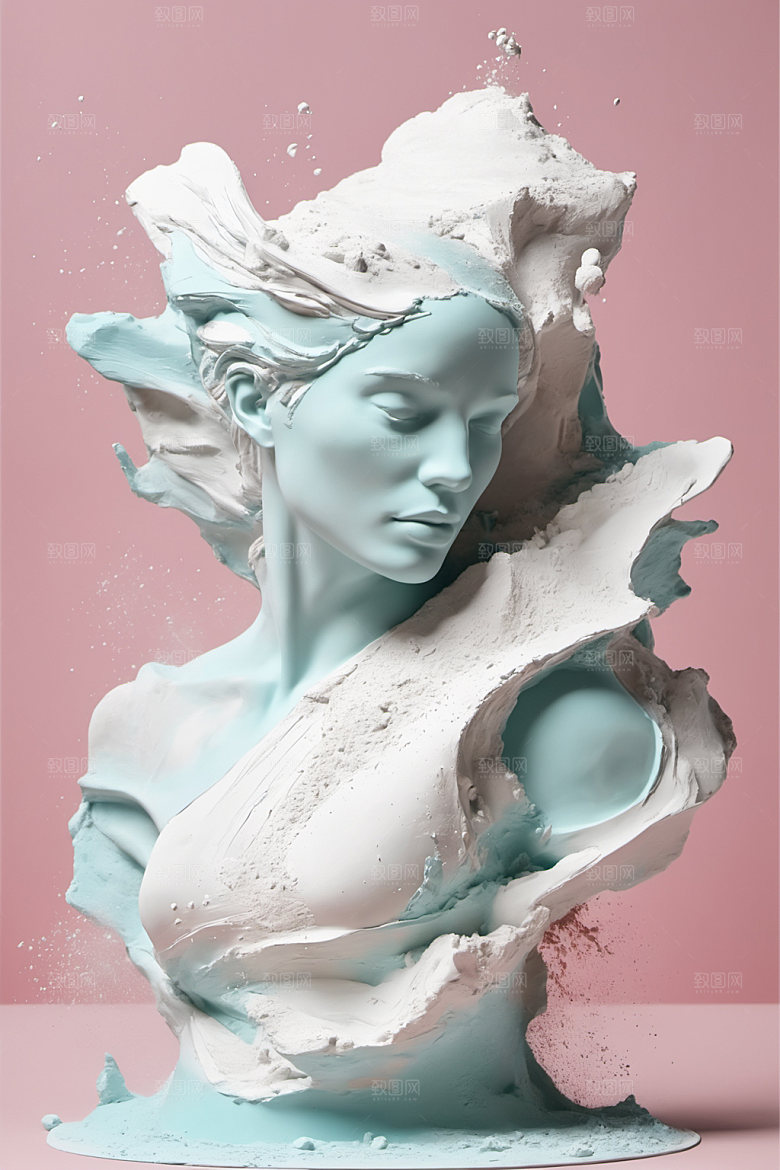 石膏雕塑艺术3D素材
