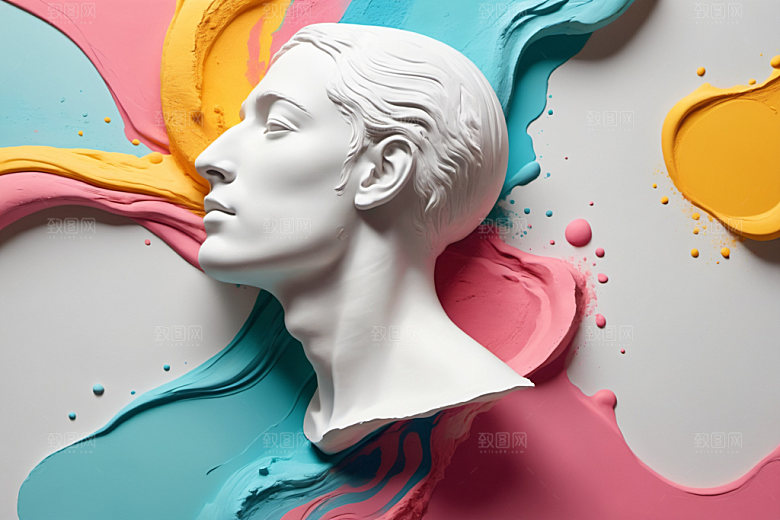 石膏雕塑3D洛可可素材