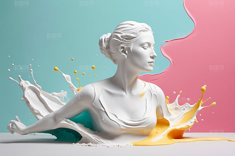 石膏雕塑3D立体素材