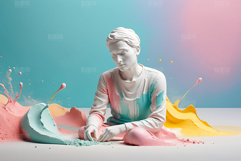 石膏雕塑艺术洛可可素材