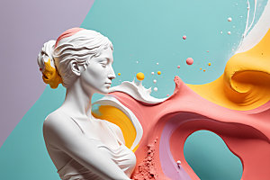 石膏雕塑3D艺术素材