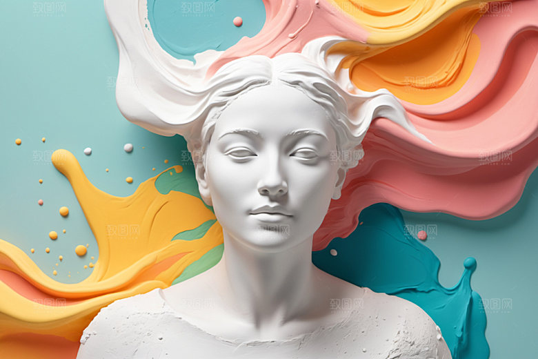石膏雕塑3D立体素材