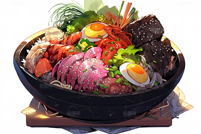 石锅拌饭高清风味素材