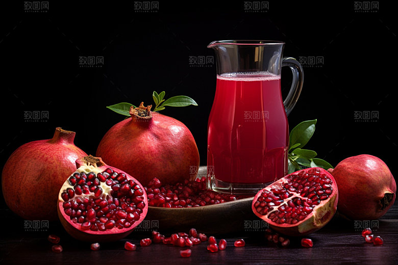 石榴甜蜜美食摄影图