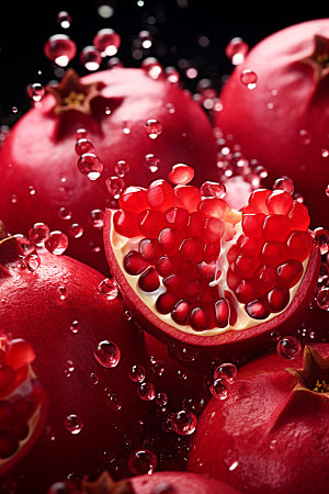 石榴美食水果摄影图