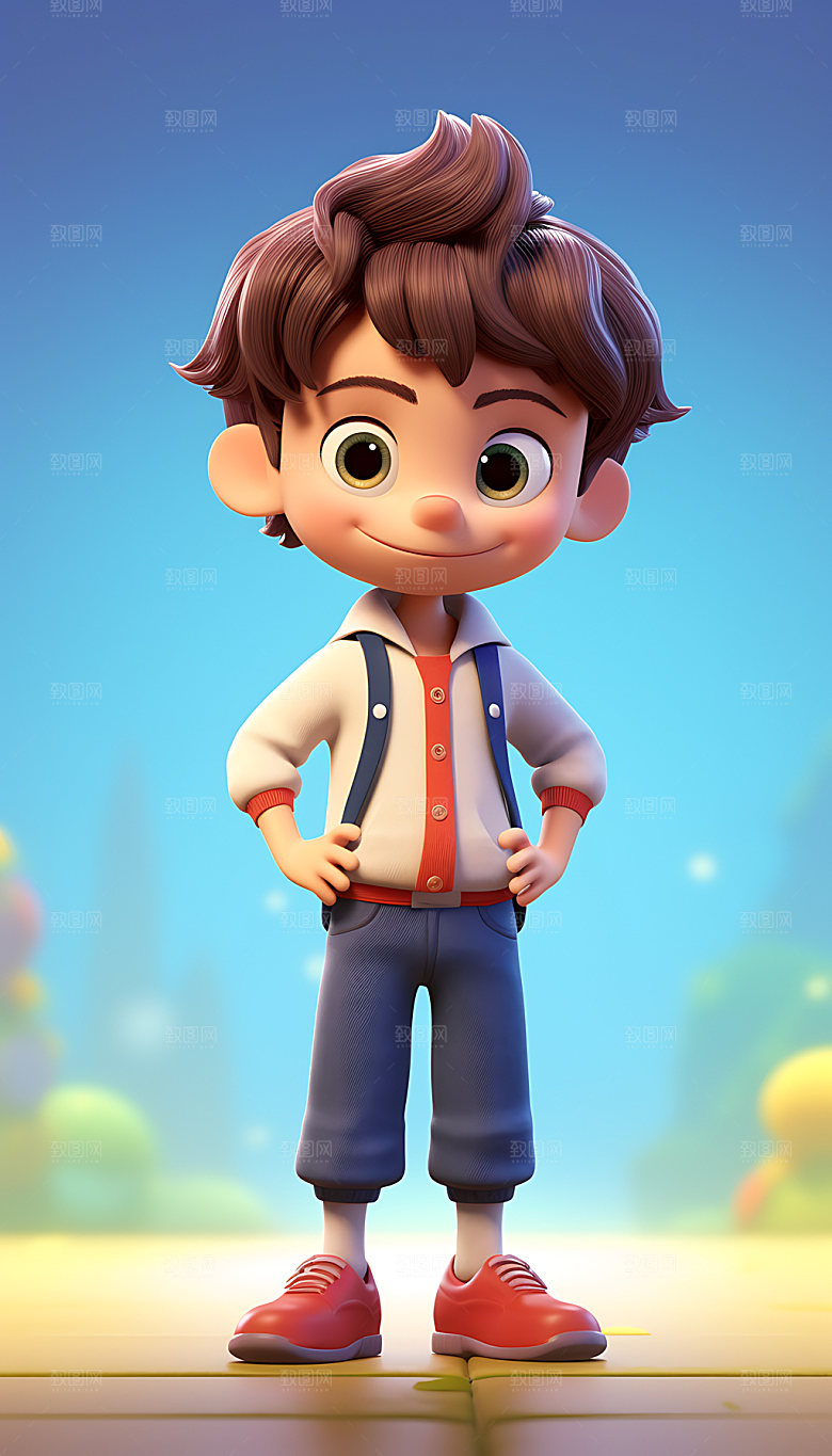 时尚男孩帅气3D人物模型