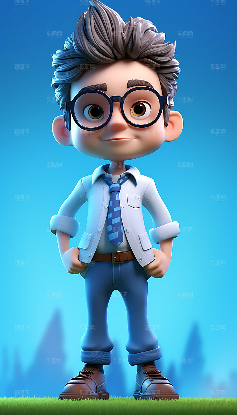 时尚男孩立体3D人物模型