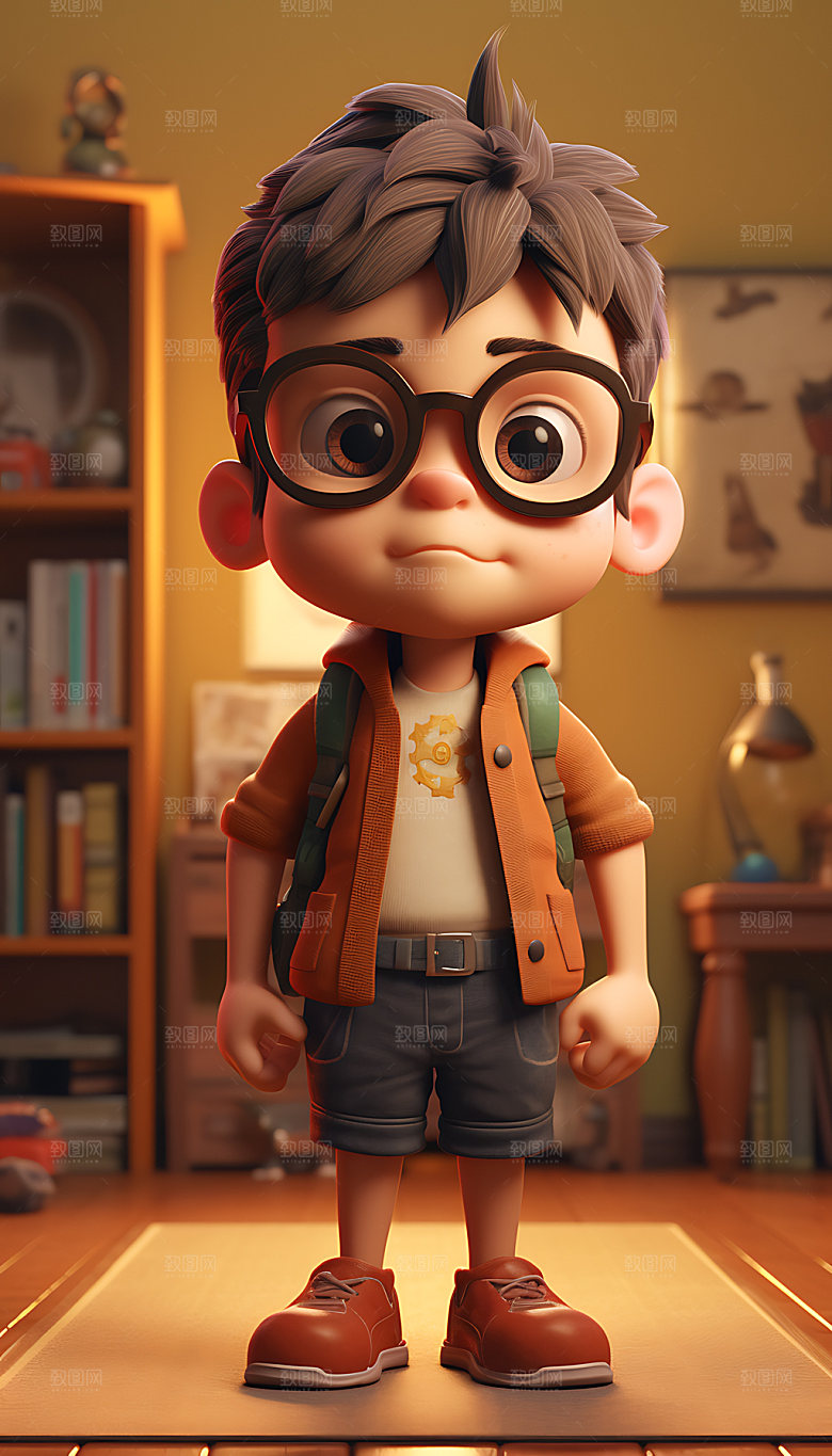 时尚男孩立体3D人物模型