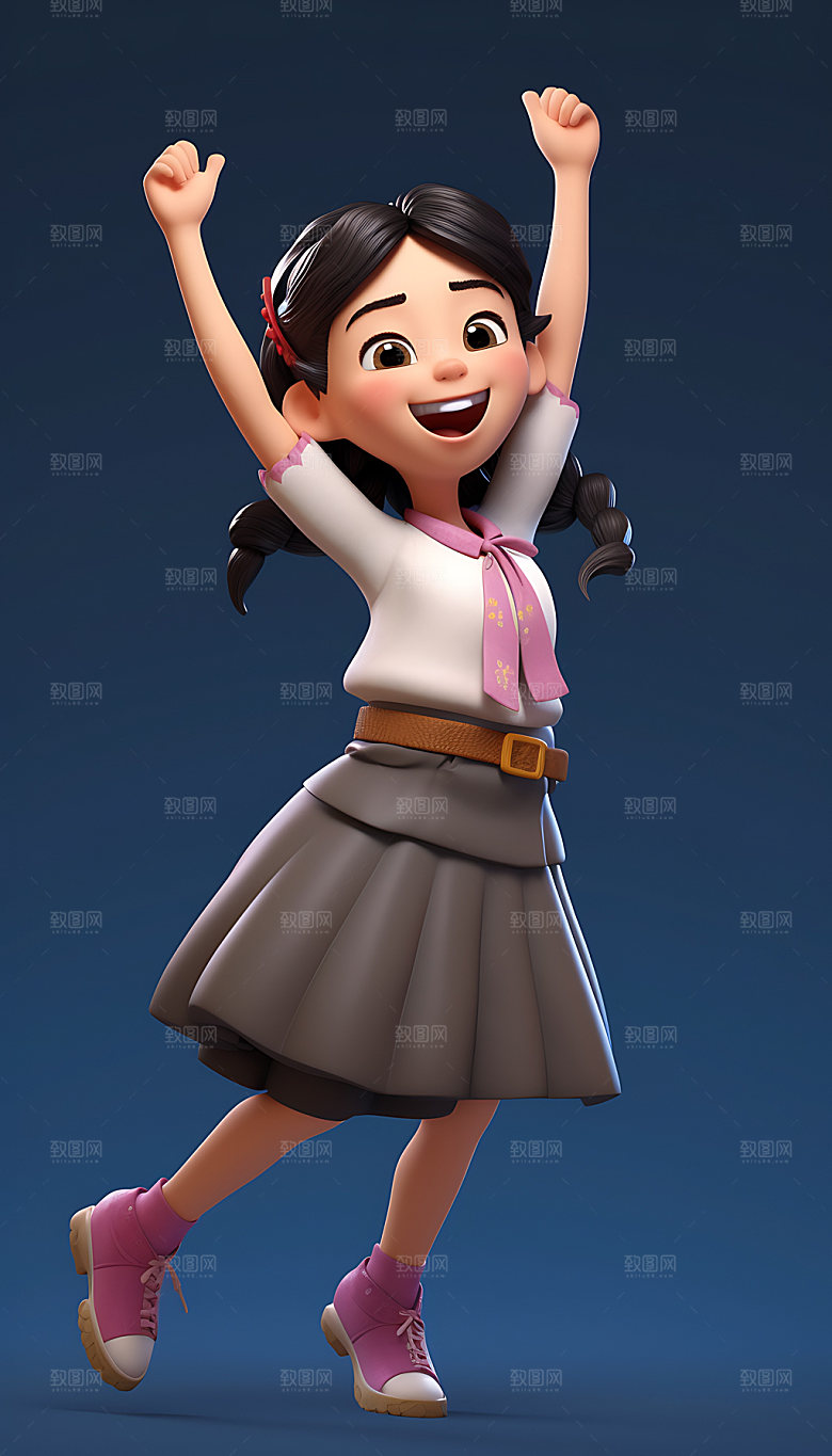 时尚女孩3D美丽人物模型