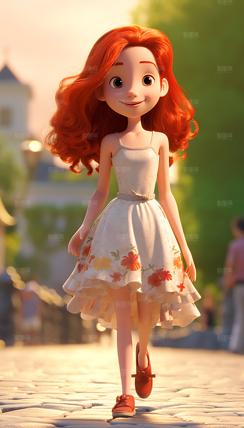 时尚女孩美丽3D人物模型