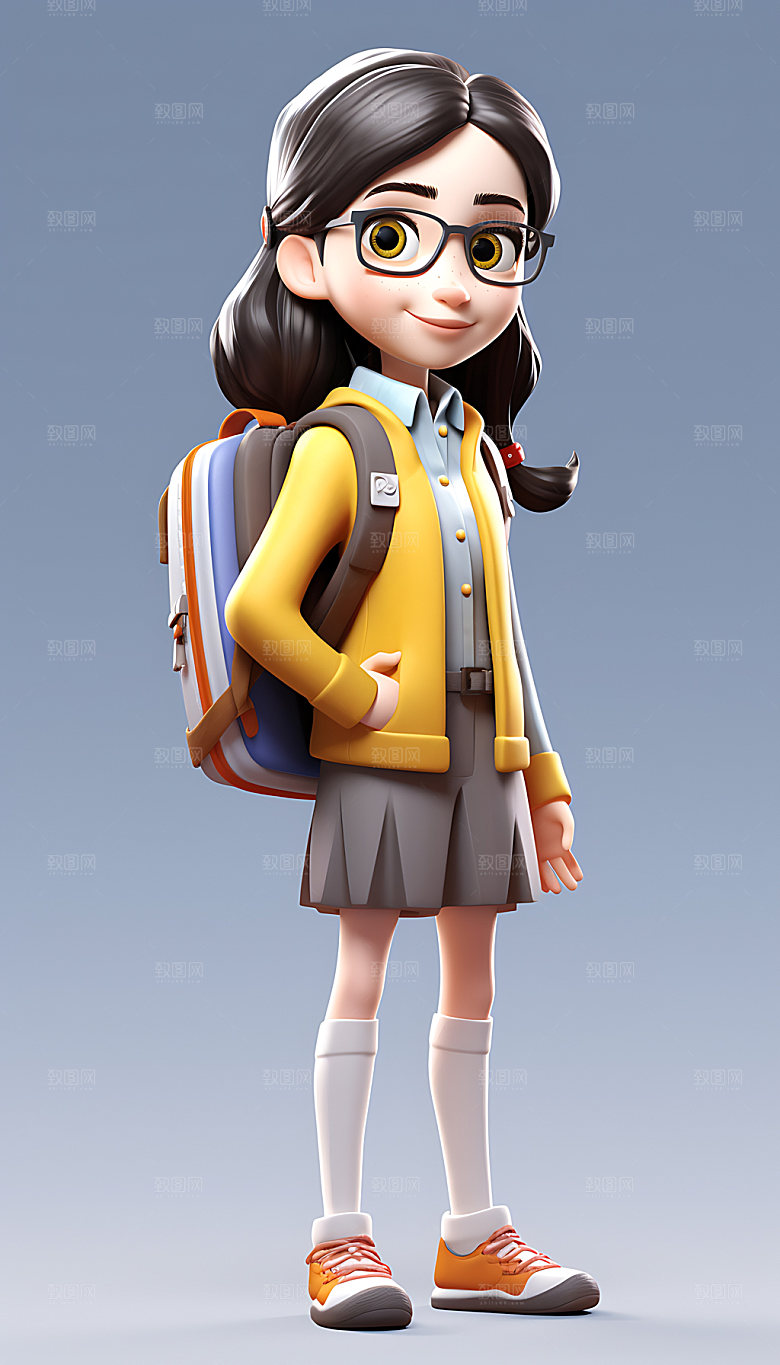 时尚女孩立体美丽人物模型