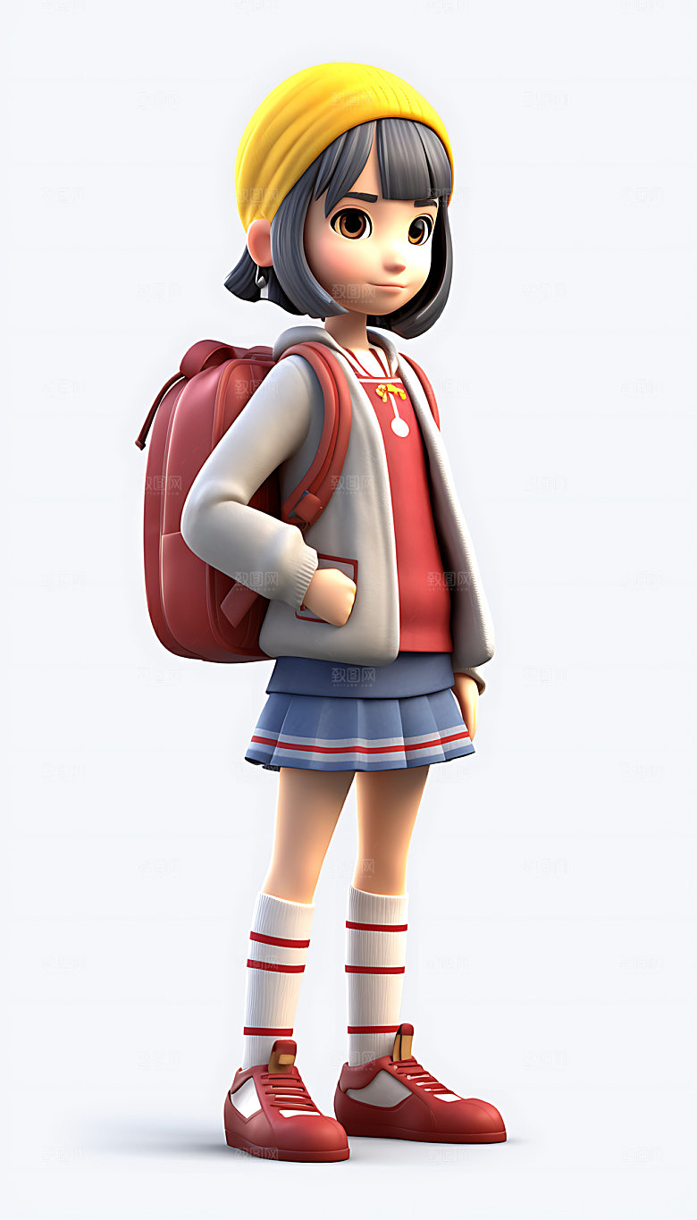 时尚女孩美丽立体人物模型