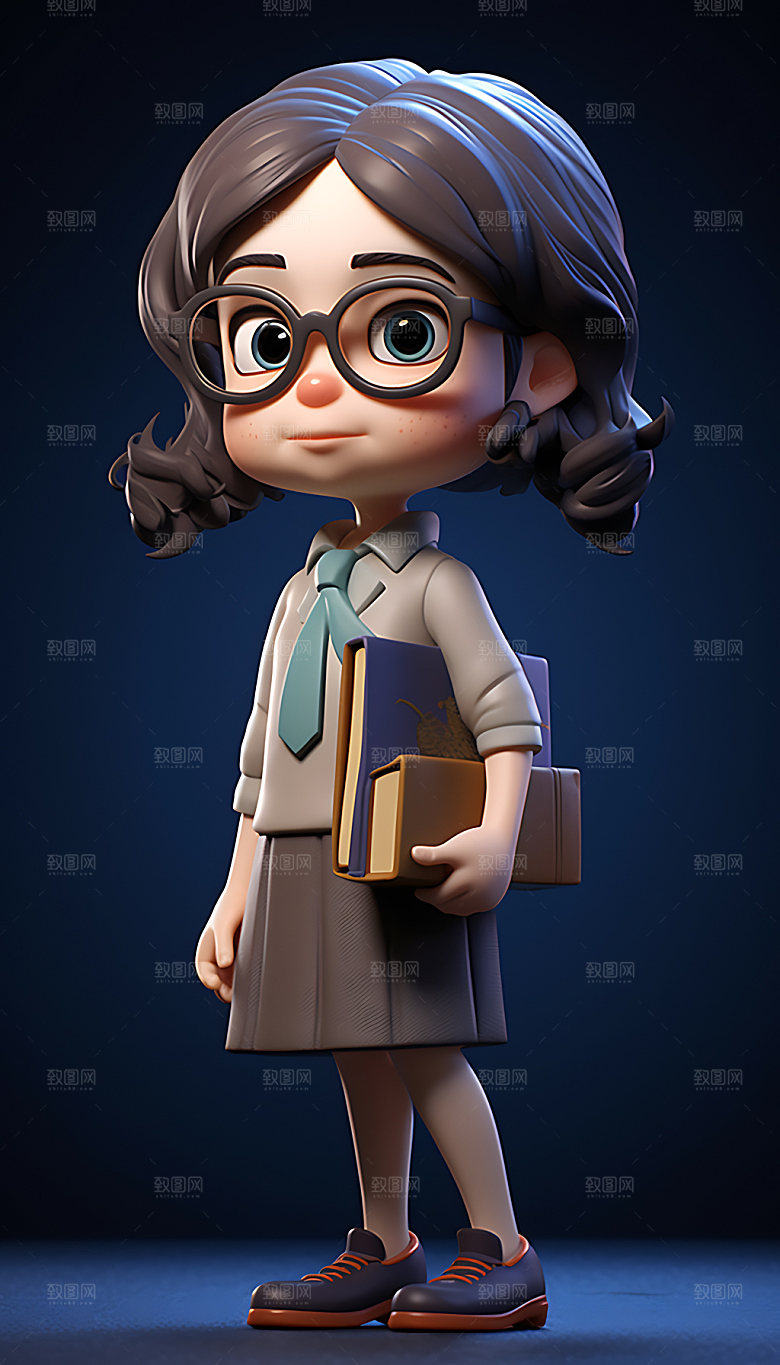 时尚女孩3D立体人物模型
