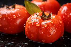柿子自然水果摄影图