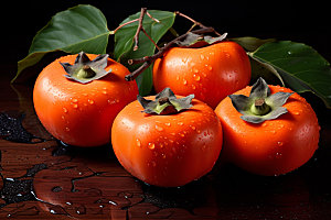 柿子植物新鲜摄影图