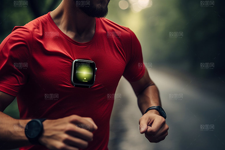 运动手表健身智能摄影图