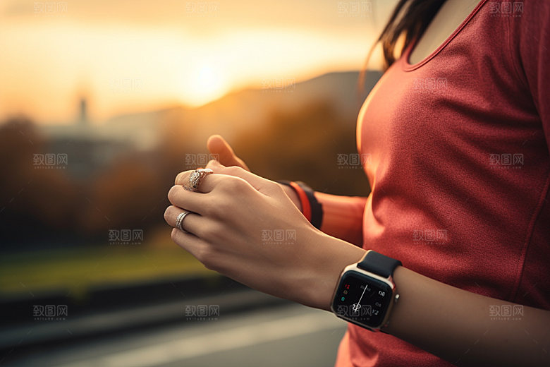 运动手表电子手表高清摄影图