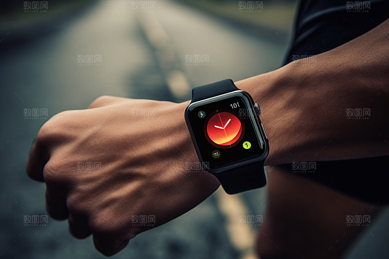 运动手表智能科技摄影图