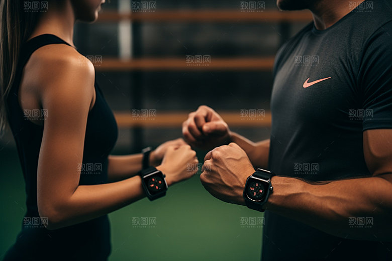 运动手表电子手表科技摄影图