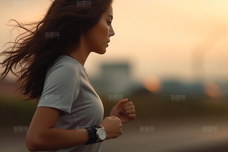 运动手表电子手表科技摄影图