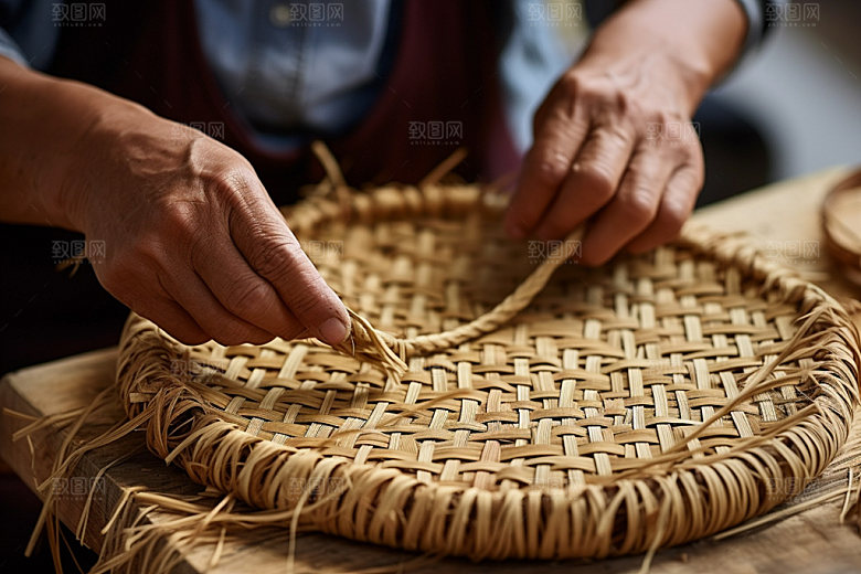手工编织传统文化高清摄影图