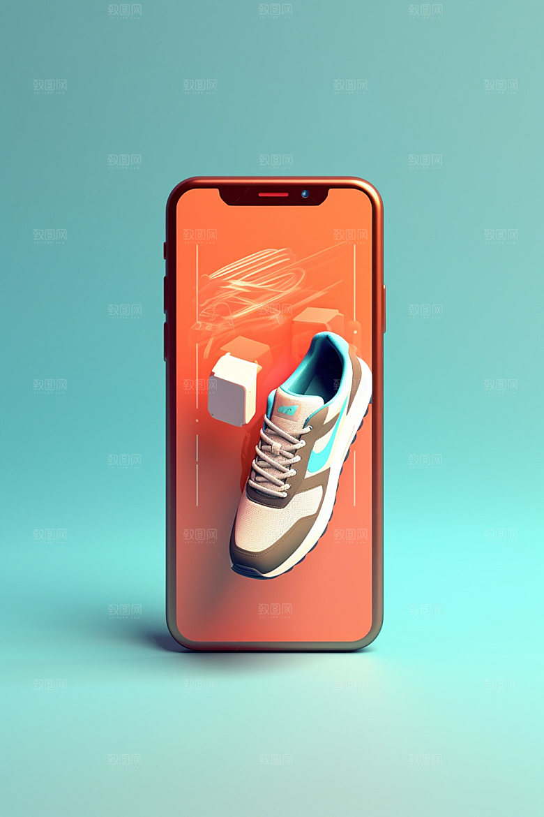 手机购物3D促销模型
