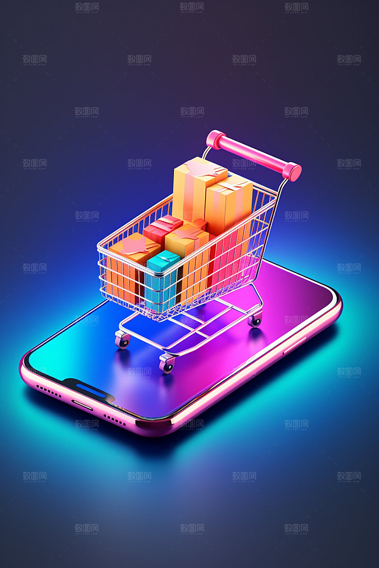 手机购物商超3D模型