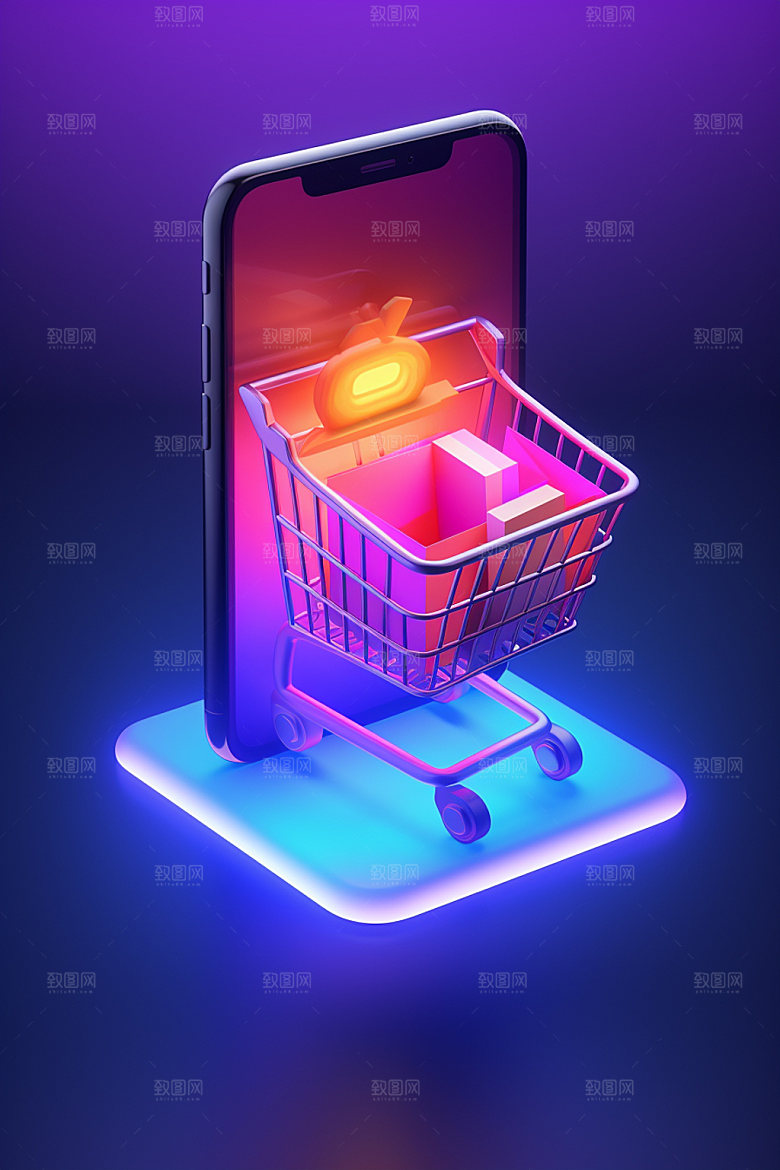 手机购物3D网购模型