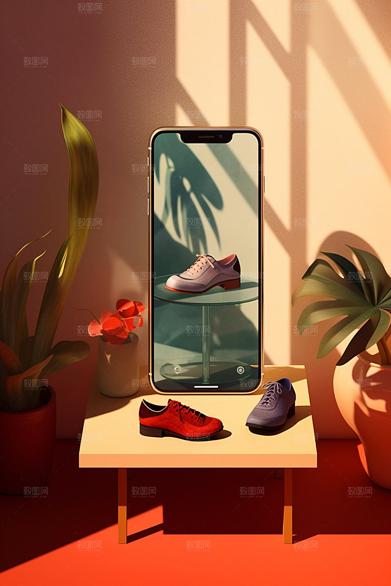 手机购物3D商超模型