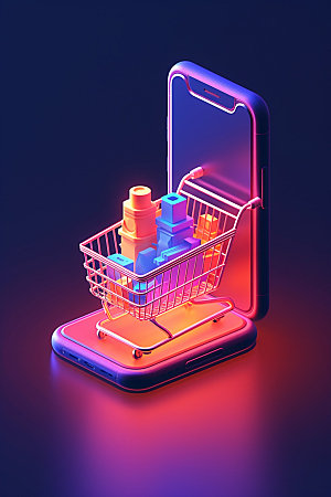 手机购物淘宝立体模型