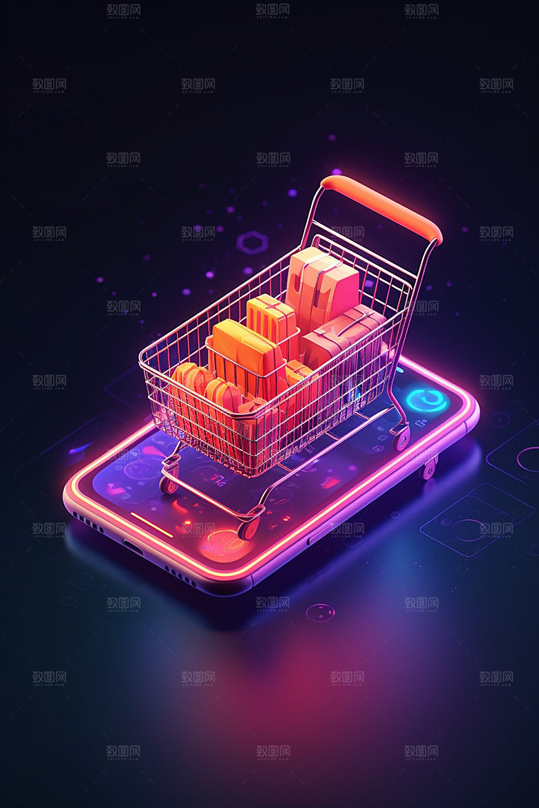 手机购物淘宝3D模型
