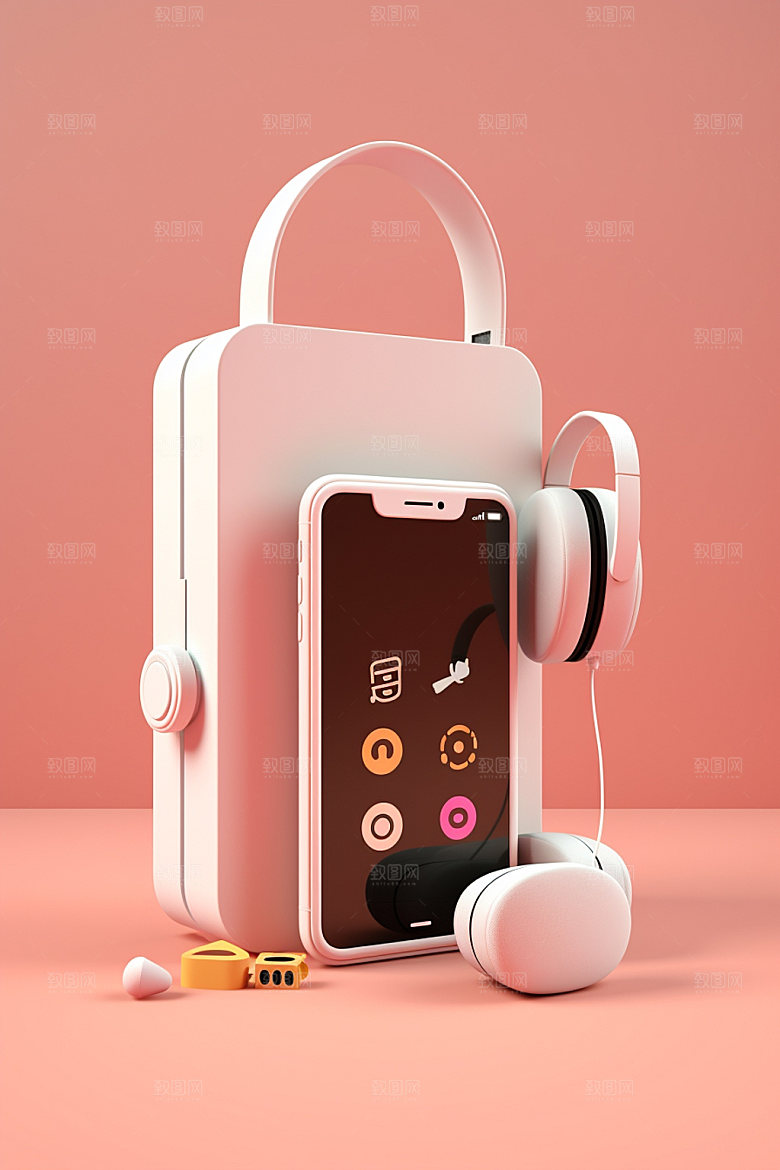 手机购物双十一3D模型