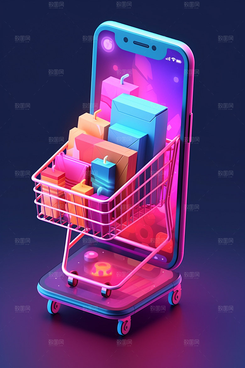 手机购物3D采购模型