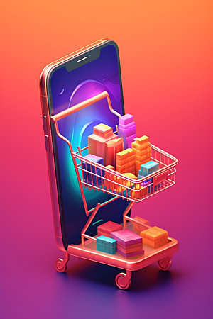 手机购物3D电商模型