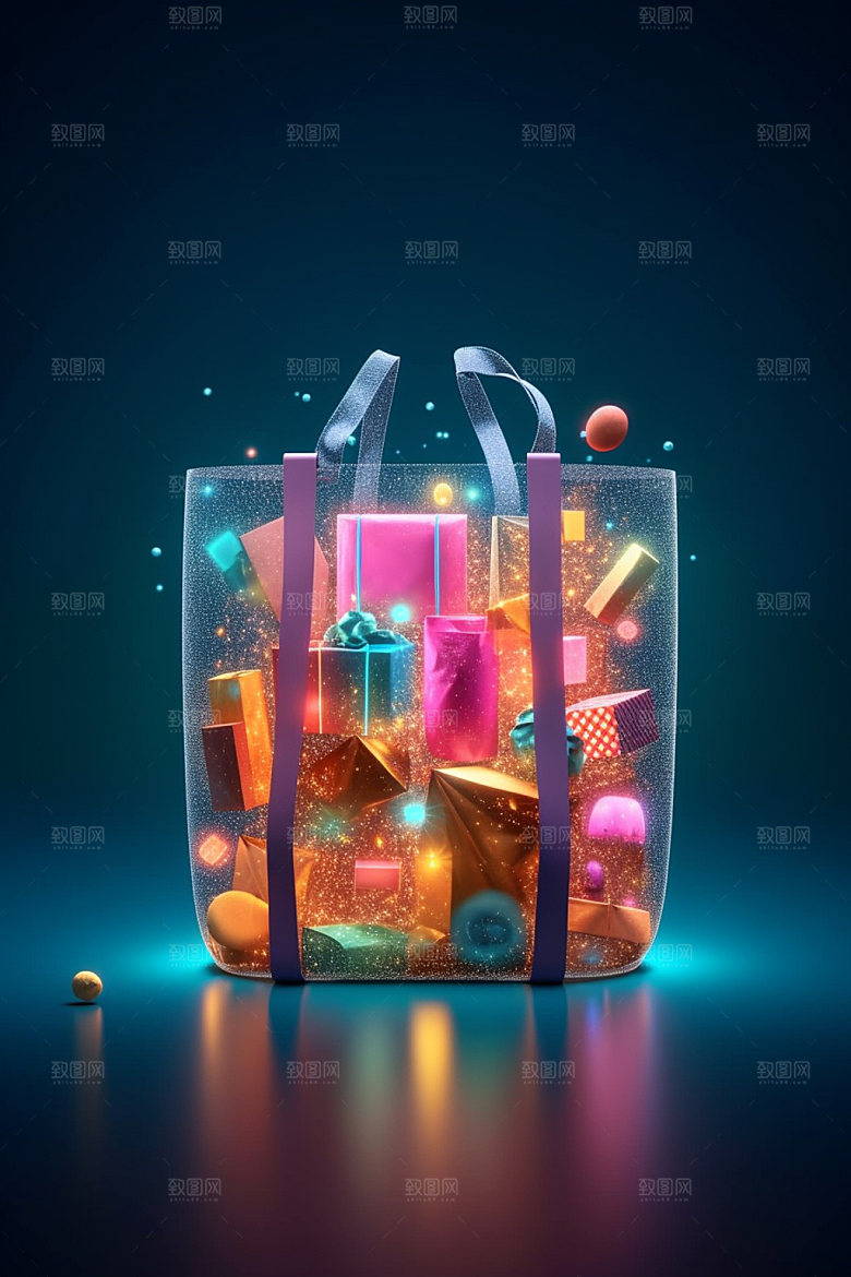 手机购物网购3D模型