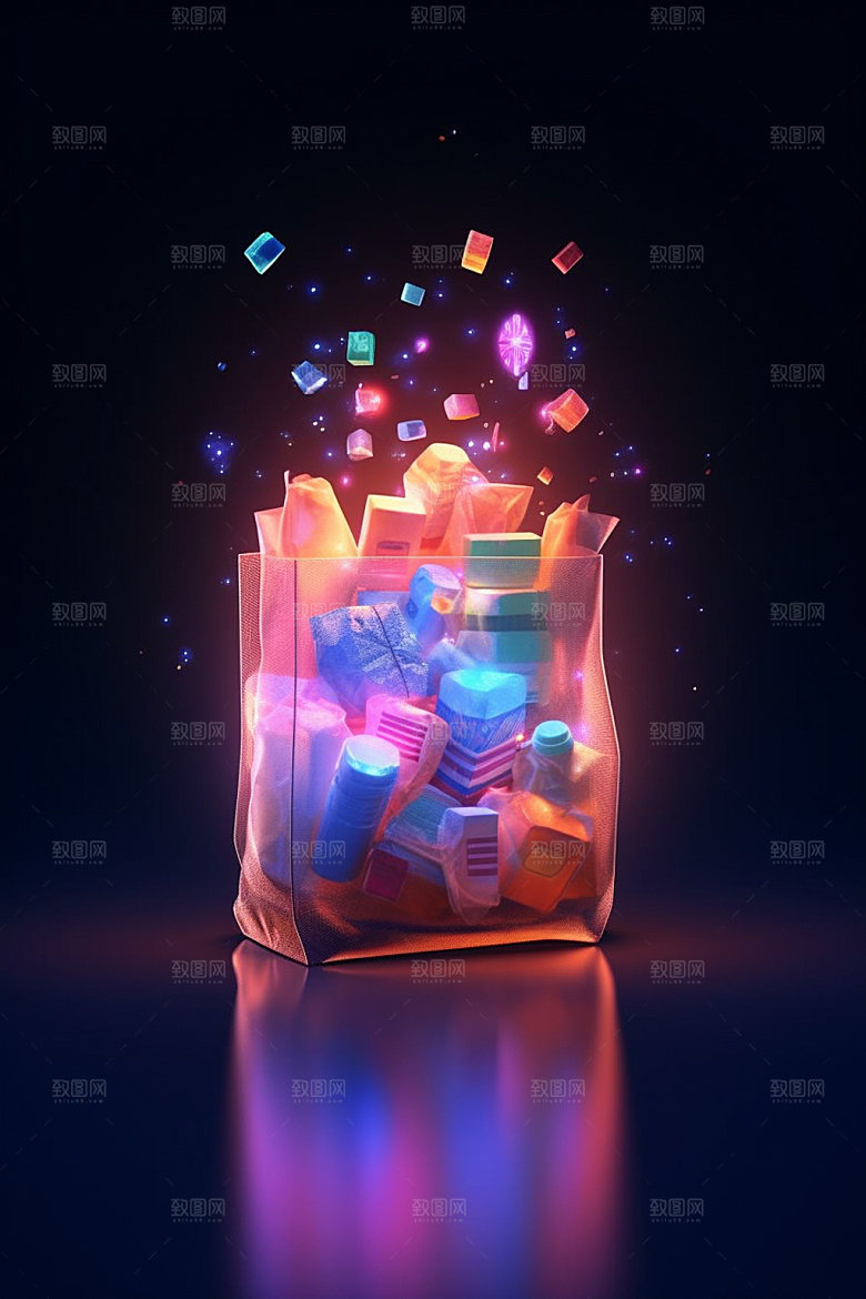 手机购物活动3D模型