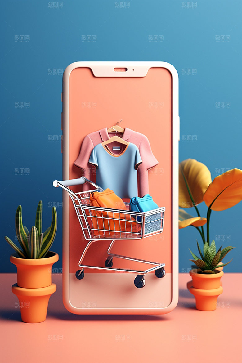 手机购物3D淘宝模型