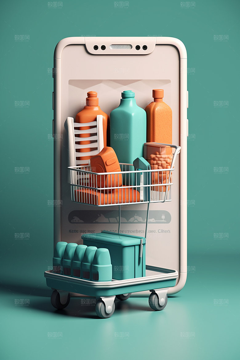 手机购物3D淘宝模型