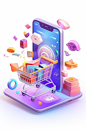 手机购物网购活动模型