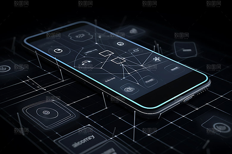 手机通讯未来科技感素材