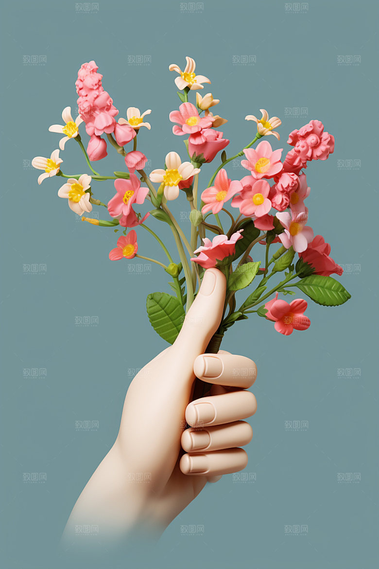 母亲节鲜艳多彩感恩节矢量模型