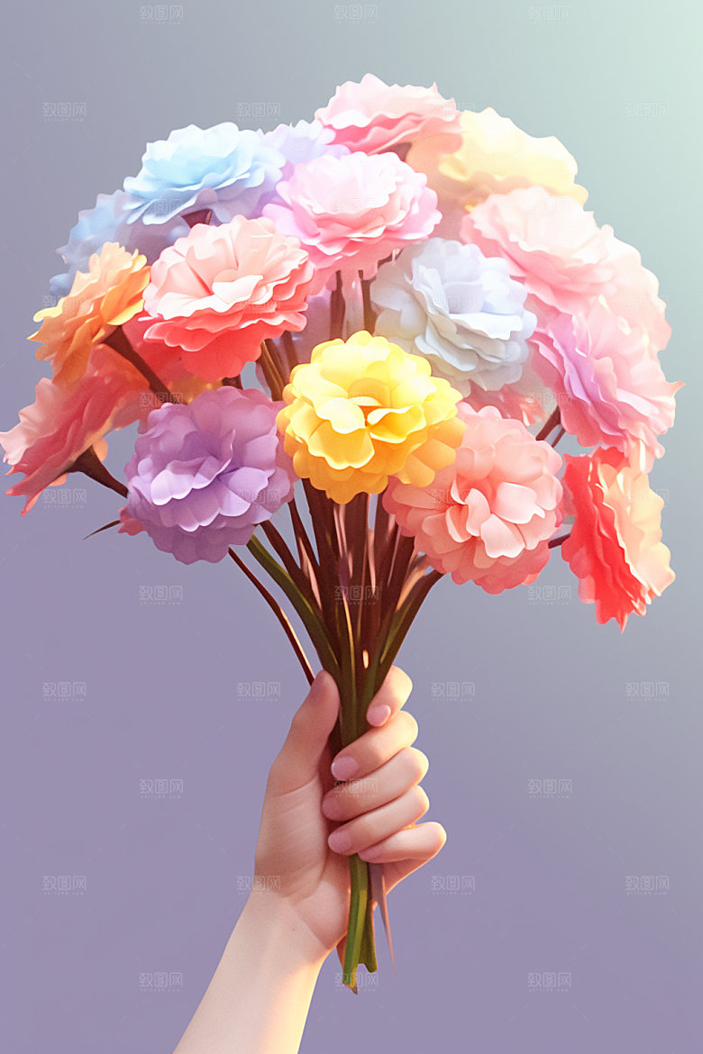 母亲节感恩节鲜艳多彩矢量模型