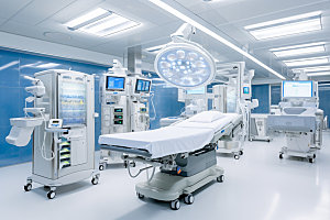 手术室设备医疗摄影图