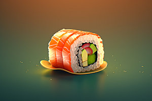 日本寿司日料美食插画