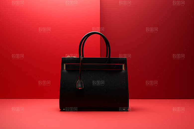 手提包产品皮包摄影图
