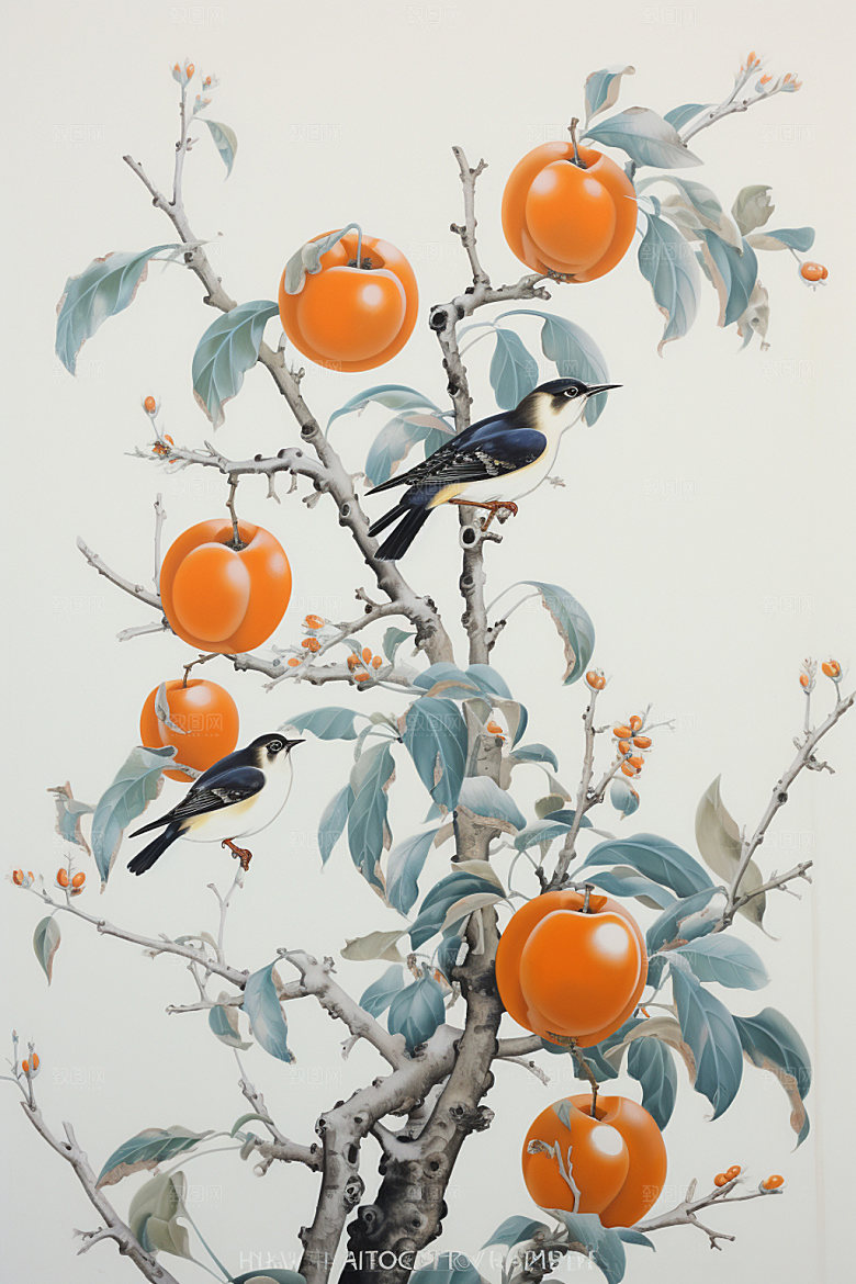 霜降季节应季插画