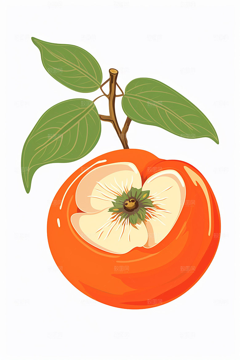 霜降十月节气插画