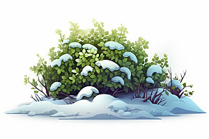 霜降手绘季节插画