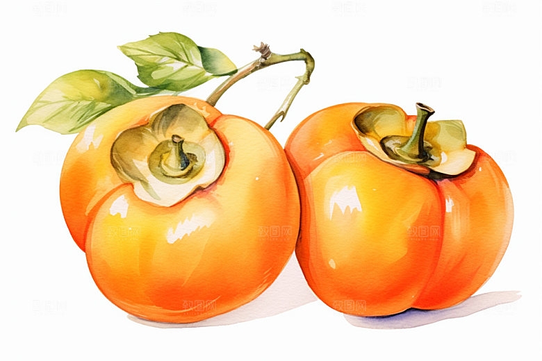 霜降风物应季插画
