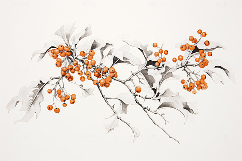 霜降风物节气插画